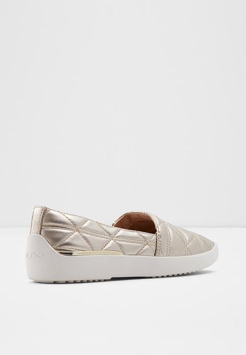 ALDO - Quilten leather slip-on - silver