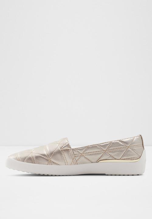 ALDO - Quilten leather slip-on - silver