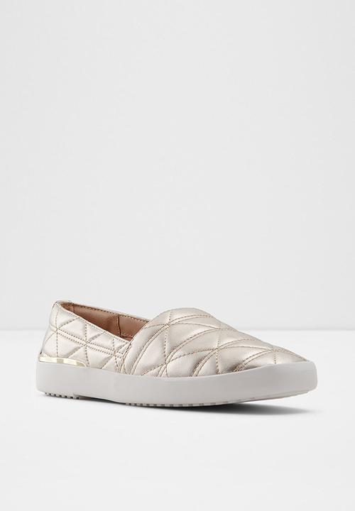 ALDO - Quilten leather slip-on - silver