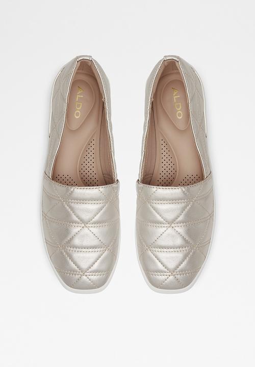 ALDO - Quilten leather slip-on - silver