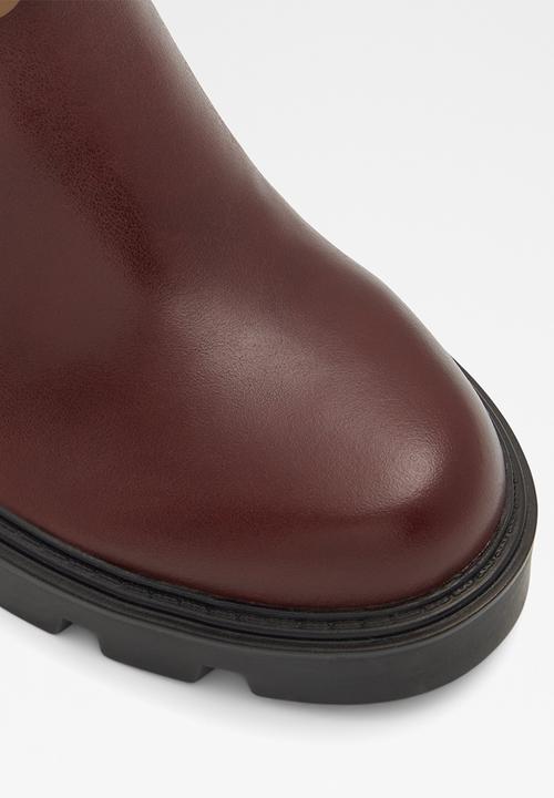 ALDO - Allout leather boot - dark brown