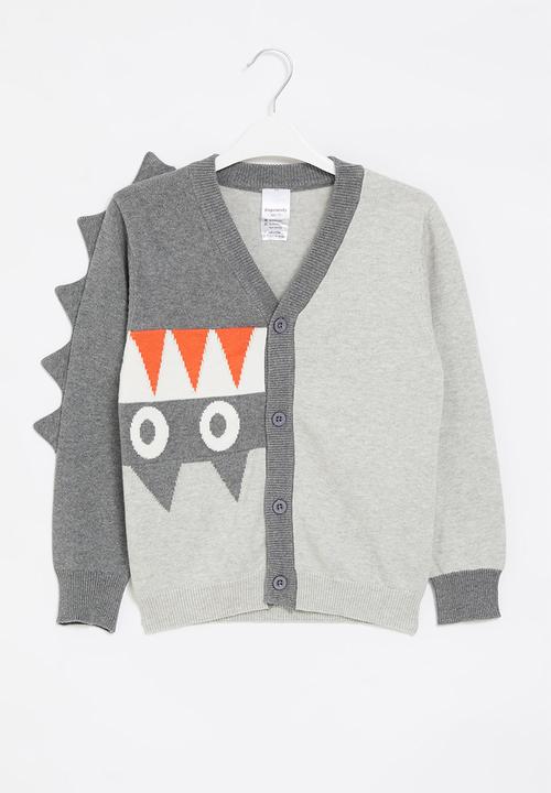 Pop Candy - Boys dino cardigan - grey