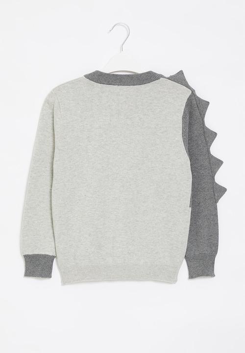 Pop Candy - Boys dino cardigan - grey