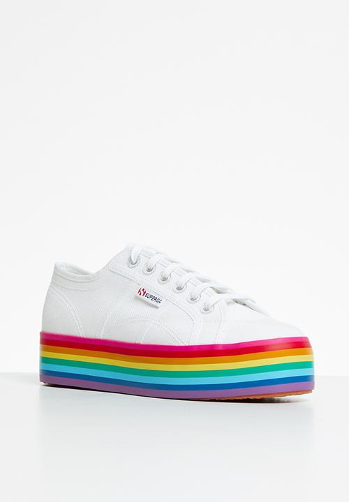 SUPERGA - 2790 printed platform - white fuscia