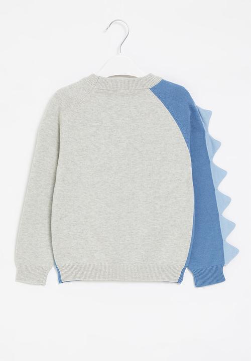 Pop Candy - Boys knitwear - grey & blue