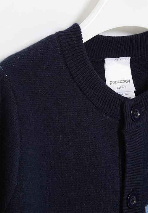 Pop Candy - Boys shark cardigan - navy