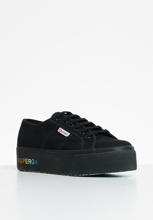 SUPERGA - 2790 shaded lettering - black rainbow