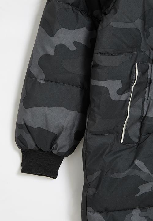 Pop Candy - Boys hooded midi puffer - multi