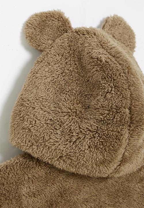 Pop Candy - Boys hooded jacket with ears - brown