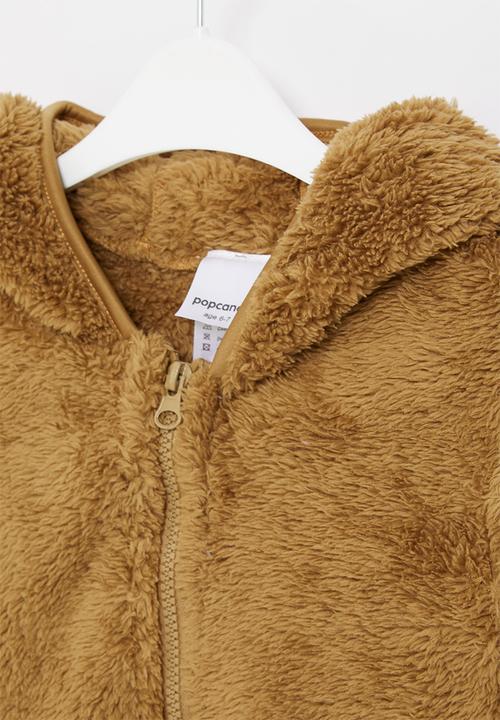 Pop Candy - Boys teddy jacket - brown
