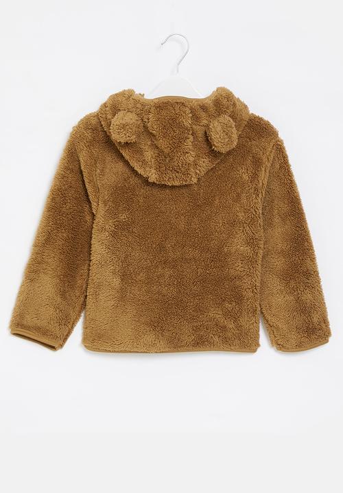 Pop Candy - Boys teddy jacket - brown