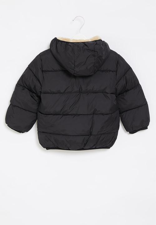 Pop Candy - Boys hooded puffer jacket - black