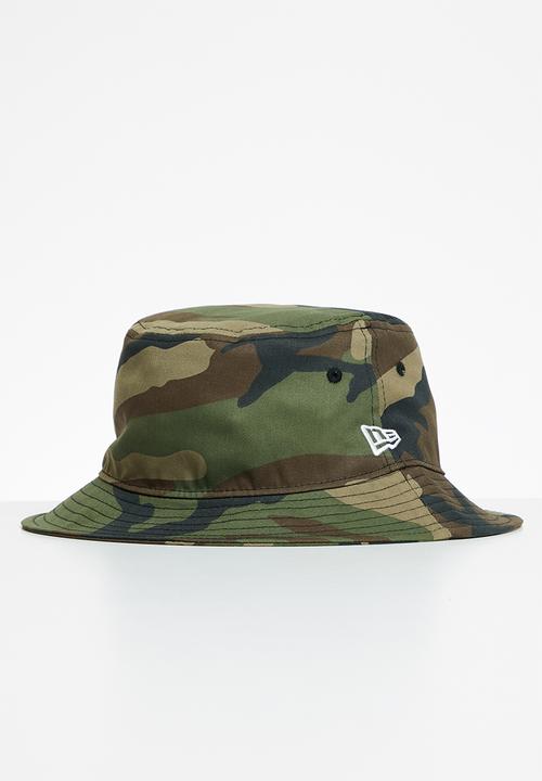 New Era - Patterned tapered bucket - olive