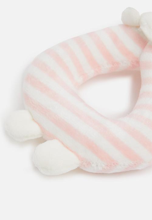 Pop Candy - Baby bunny soft toy - cream & pink