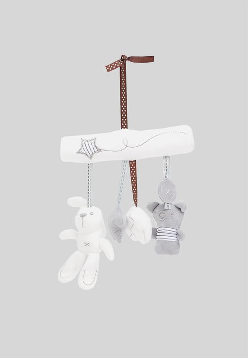 Pop Candy - Pram toy - white & grey