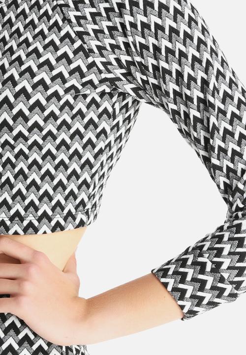 American Apparel - Long Sleeve Crop Jacquard Crop Top