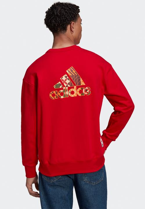 adidas Performance - MANCHESTER UNITED CNY CREW SWEATSHIRT - scarlet red