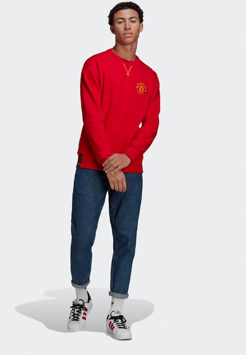 adidas Performance - MANCHESTER UNITED CNY CREW SWEATSHIRT - scarlet red