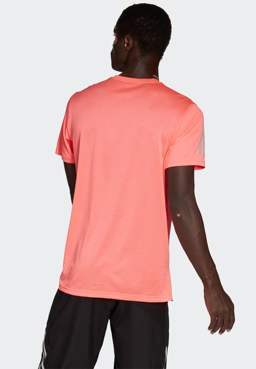 adidas Performance - OWN THE RUN TEE - acid red & reflective silver