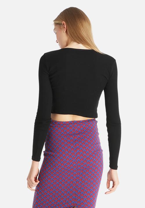 American Apparel - Rib Long Sleeve Crop