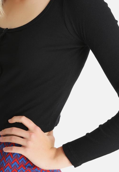 American Apparel - Rib Long Sleeve Crop