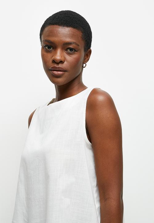 edit - Built up cotton vest - milk