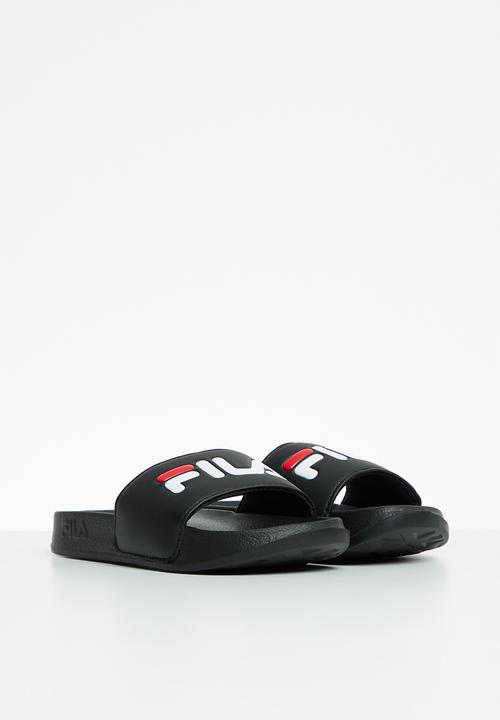 FILA - Hillside slide - black/chinese red/white