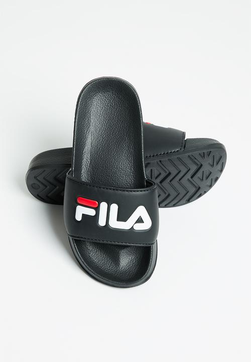FILA - Hillside slide - black/chinese red/white