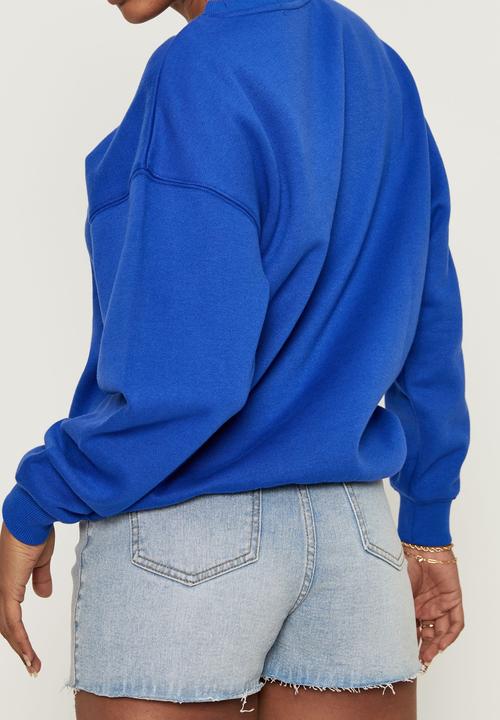 Supré  - Tonya oversized crew jumper - sapphire blue/laguna beach crest