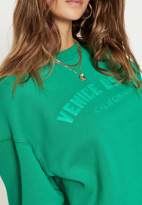 Supré  - Tonya oversized crew jumper - tropic green/venice beach