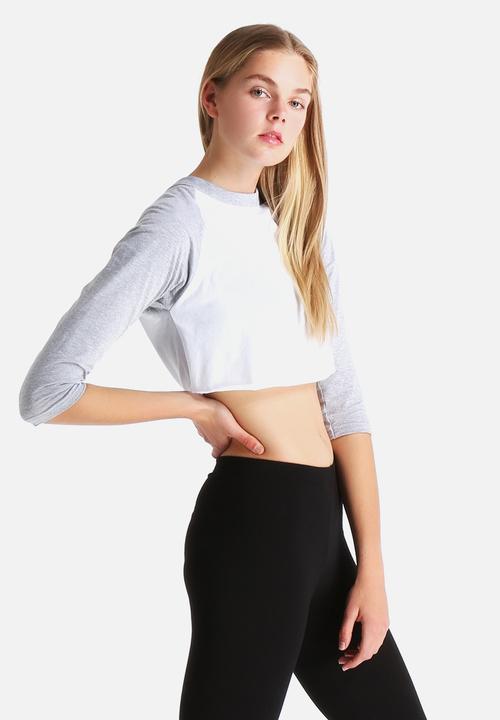 American Apparel - Poly-Cotton Cropped 3/4 Sleeve Raglan