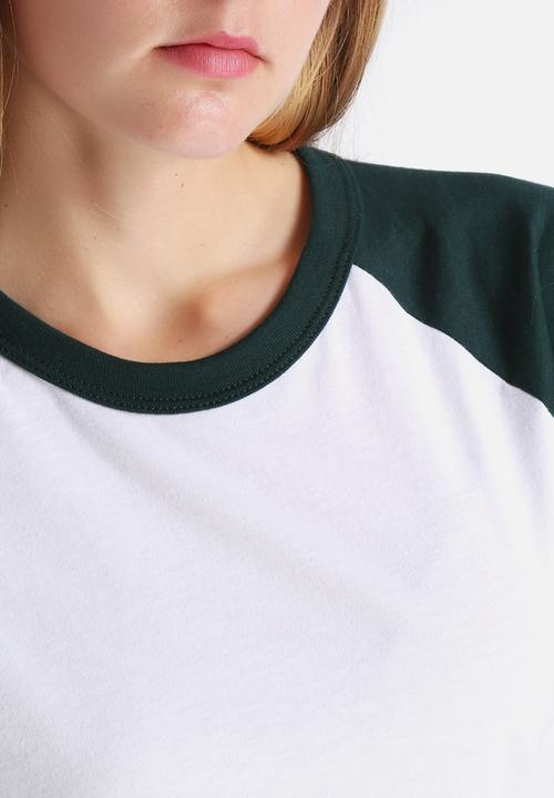 American Apparel - Poly-Cotton Cropped 3/4 Sleeve Raglan