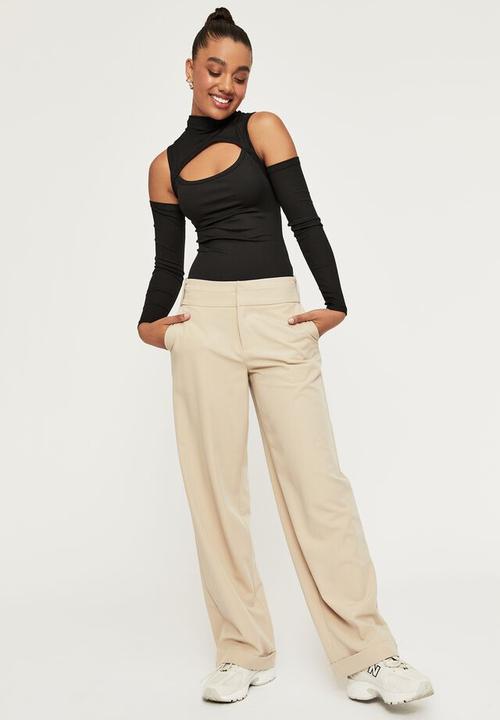 Supré  - Anna long sleeve cut out bodysuit - black