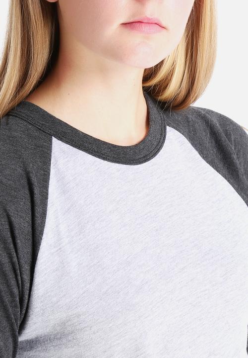 American Apparel - Poly-Cotton Cropped 3/4 Sleeve Raglan