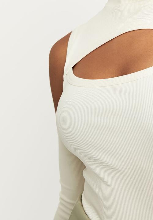 Supré  - Anna long sleeve cut out bodysuit - almond milk