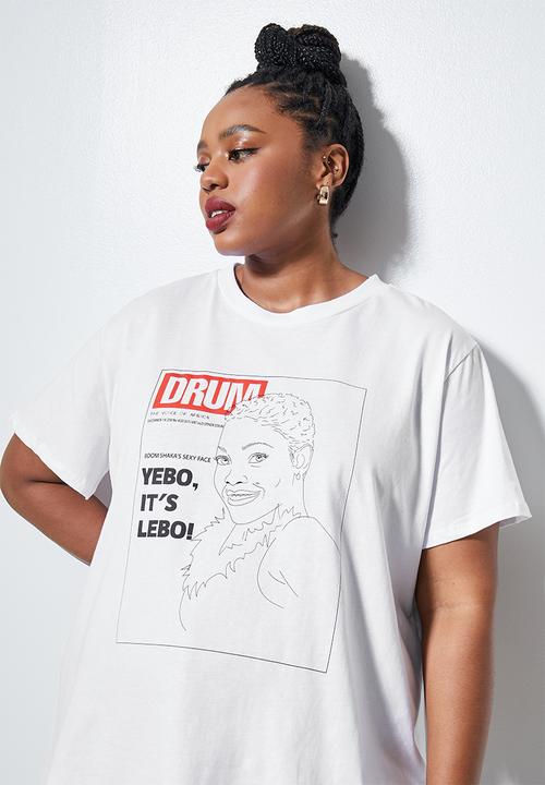 Superbalist - Drum Lebo line drawing tee - white