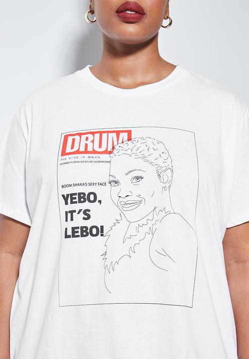 Superbalist - Drum Lebo line drawing tee - white