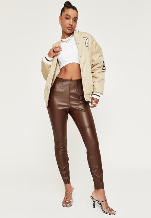 Supré  - Vegan leather legging - choc top