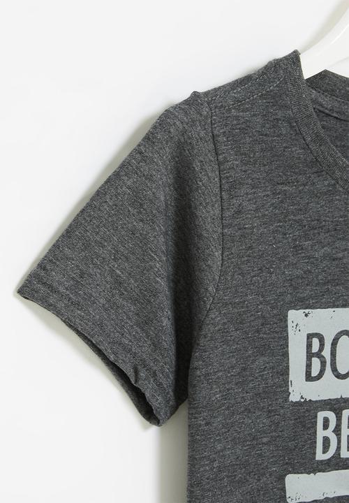 Rebel Republic - Boys graphic tee - charcoal