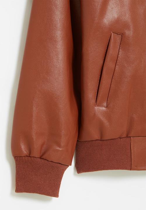 Rebel Republic - Boys faux leather jacket - brown