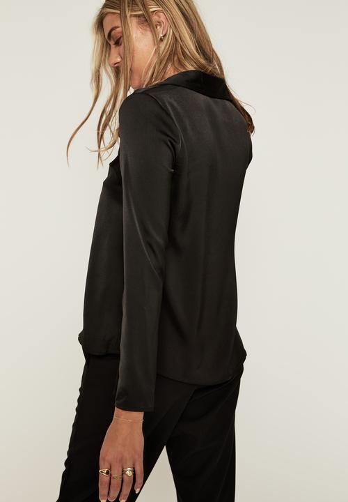 Supré  - Danielle satin shirt - black