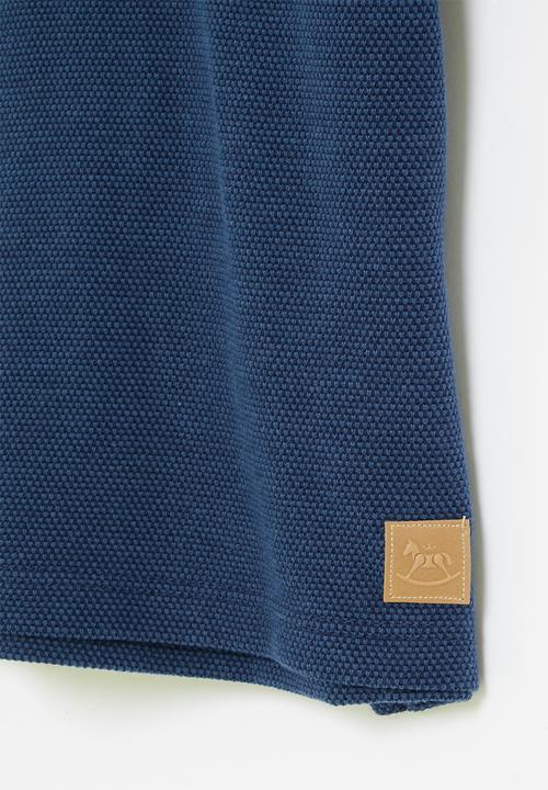 UP Baby - Piquet polo shirt with elastane - blue