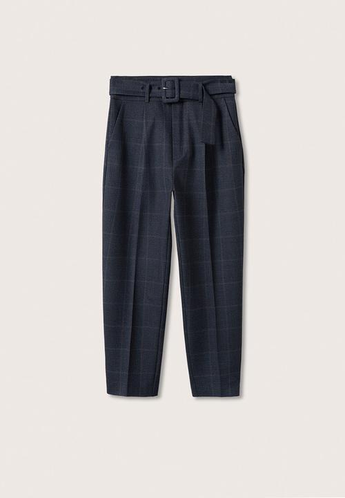 MANGO - Trousers lita - navy