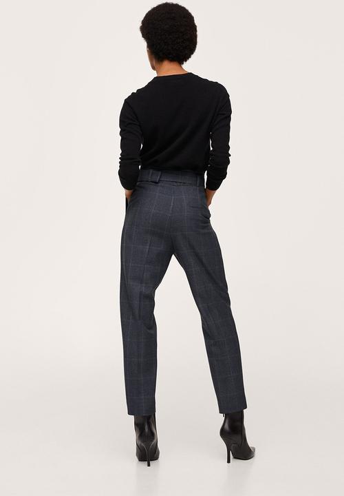 MANGO - Trousers lita - navy