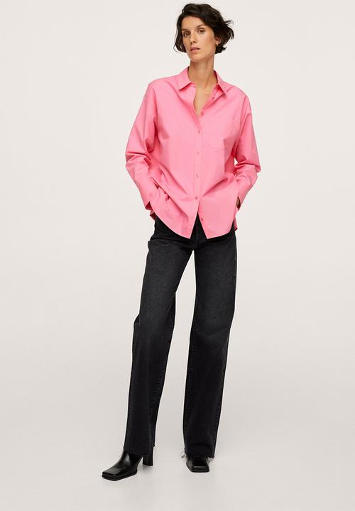 MANGO - Shirt bej - pink