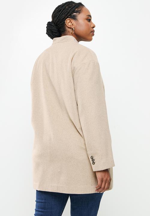 MANGO - Plus coat gala - light pastel grey