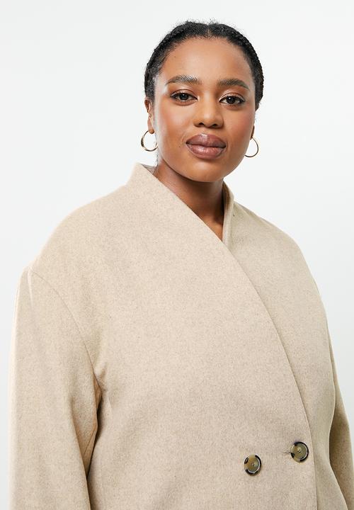 MANGO - Plus coat gala - light pastel grey