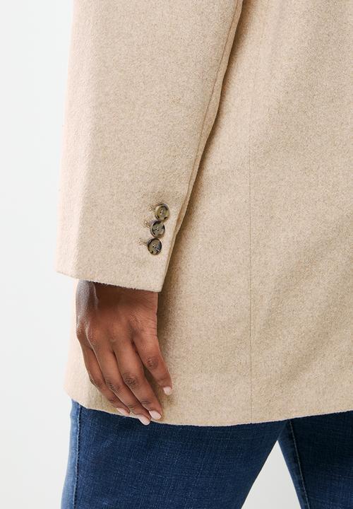 MANGO - Plus coat gala - light pastel grey