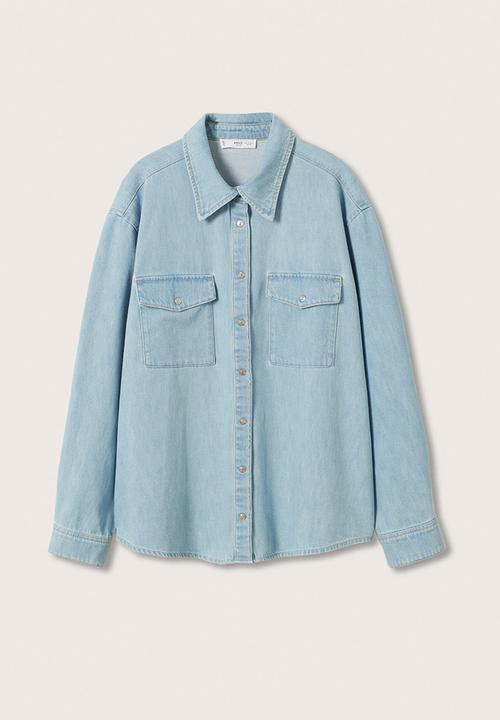 MANGO - Plus shirt julie - open blue