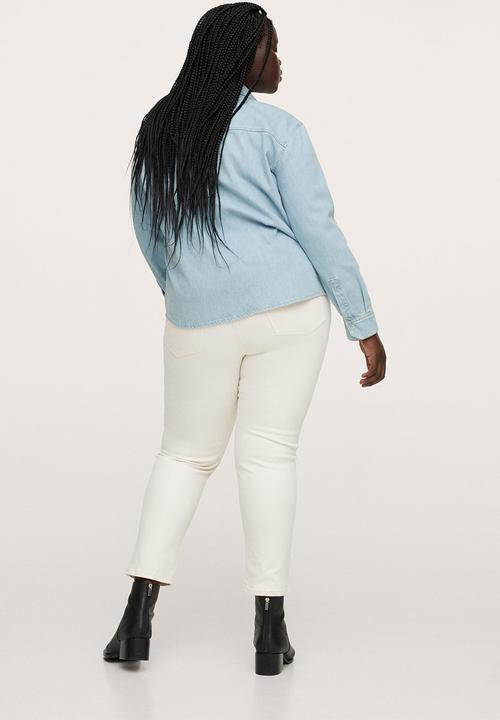 MANGO - Plus shirt julie - open blue